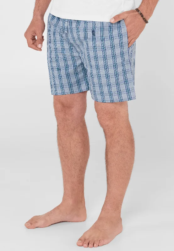 Pantalón Pijama Corto Hombre Popelín Cuadros - Verde 8502_44 Pantalón Pijama Corto Hombre Popelín Cuadros - Verde 8502_44