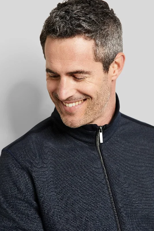 BUGATTI Quarter Zip Long Sleeve Jumper DARK NAVY REG