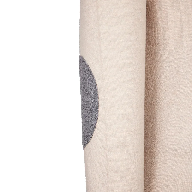 MCKINNON & CO X FERRANTE Contrast Patch Crewneck FAWN