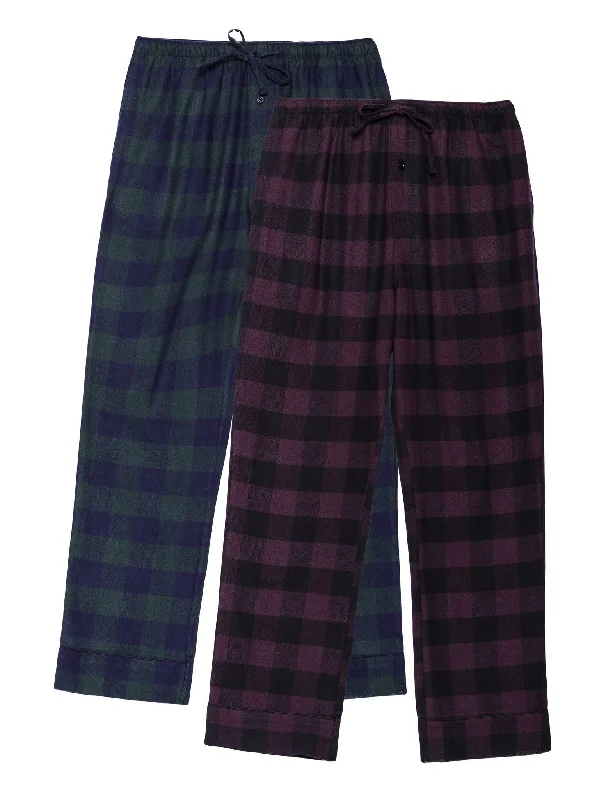 2-Pack (Gingham Fig-Black/Green-Navy) / M
