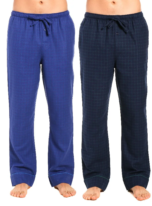 2-Pack (Windowpane Checks Navy-Green) / M
