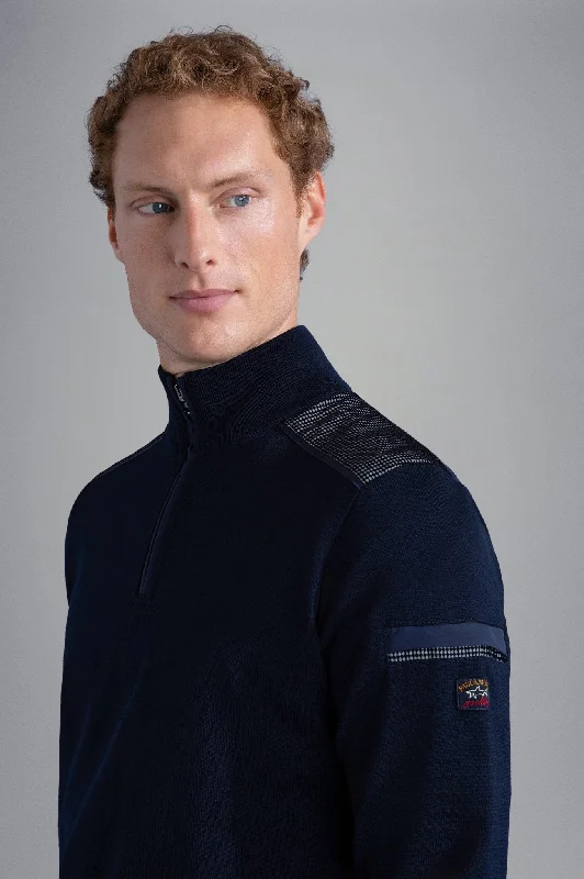 PAUL&SHARK X Cooltech 1/4 Zip Crewknit NAVY