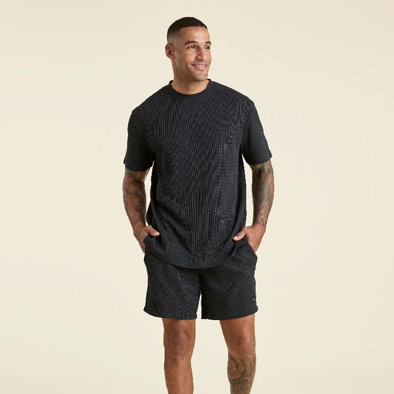 Waffle T-Shirt | Black Waffle T-Shirt | Black