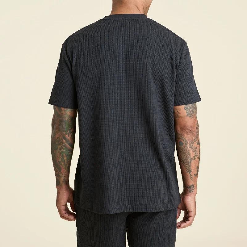 Waffle T-Shirt | Black Waffle T-Shirt | Black