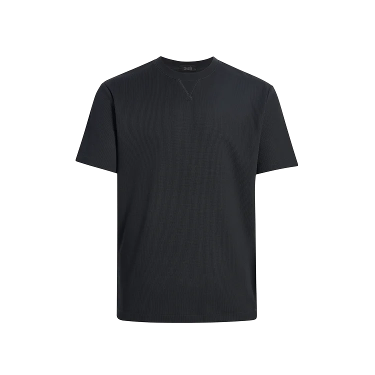 Waffle T-Shirt | Black Waffle T-Shirt | Black